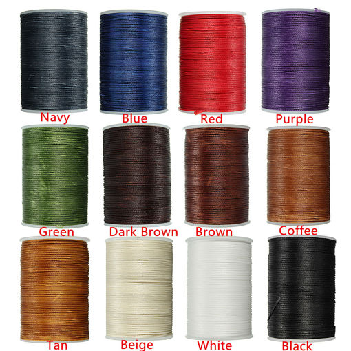 Picture of Waxed Thread 0.8mm 78m Polyester Cord Sewing Kit Stitching Leather Craft Bracelet