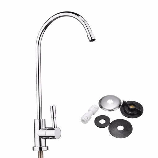 Picture of 1/4 Inch Chrome Drinking RO Water Filter Faucet Finish Reverse Osmosis Sink Kitchen