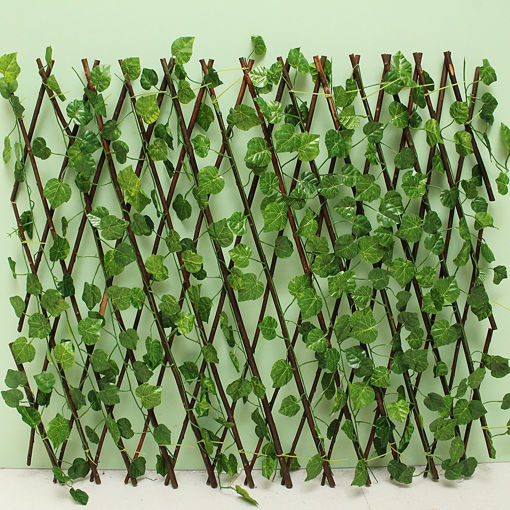 Picture of Garden Patio Yard Expandable Artificial Ivy Leaf Fence Decorations Screen