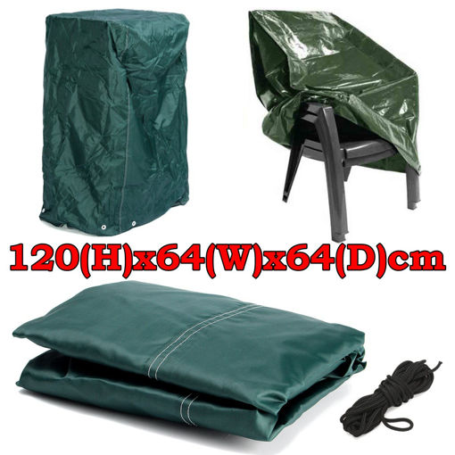 Picture of 120x64x64cm Outdoor Garden Patio Furniture Stack Chair Cover Dustproof Shelter