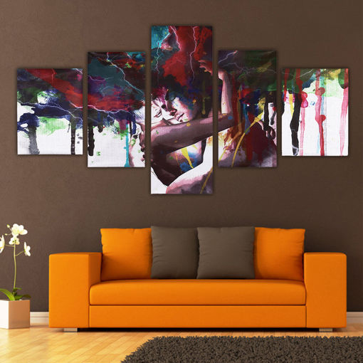 Picture of 5Pcs Abstract Couple Canvas Print Paintings Pictures Home Wall Art Decor Unframed
