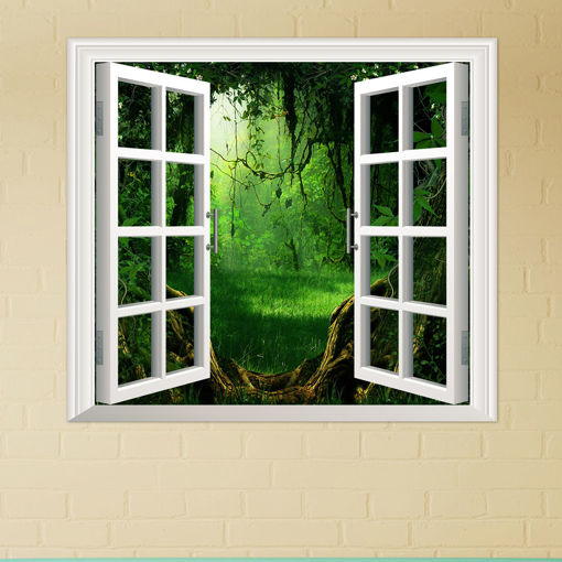 Picture of Deep Forest PAG 3D Artificial Window View 3D Wall Decals Room Stickers Home Wall Decor Gift