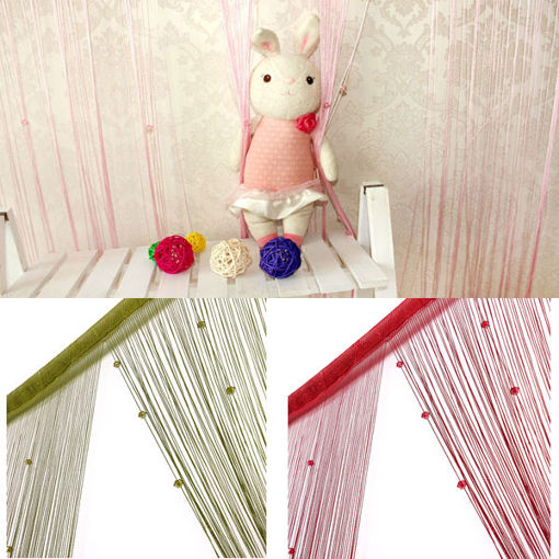 Picture of Imitated Crystals Beads String Curtain Window DIY Wall Decor