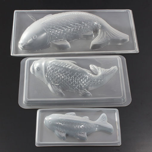 Picture of Koi Fish 3D Mold Cake Chocolate Mold Jelly Sugarcraft Mold Creative Baking Tools