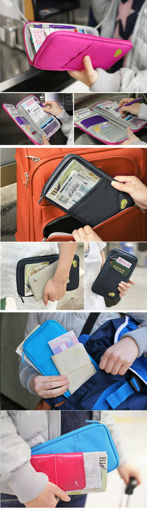 Picture of Honana HN-PB7 Portable Multifunctional Travels Card Ticket Passport Holder Wallet Purse Storage Bag