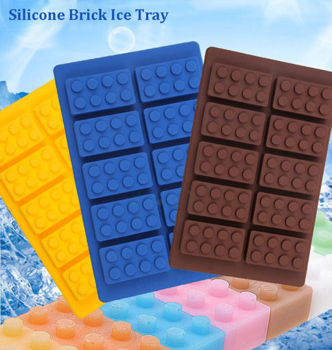 Picture of Brick Pattern Silicone Ice Cube Jelly Tray Maker Chocolate Mold