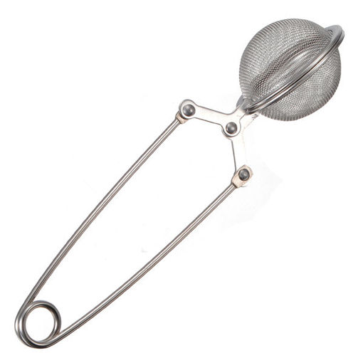 Picture of Stainless Steel Herb Tea Strainer Spring Mesh Ball Enclosure