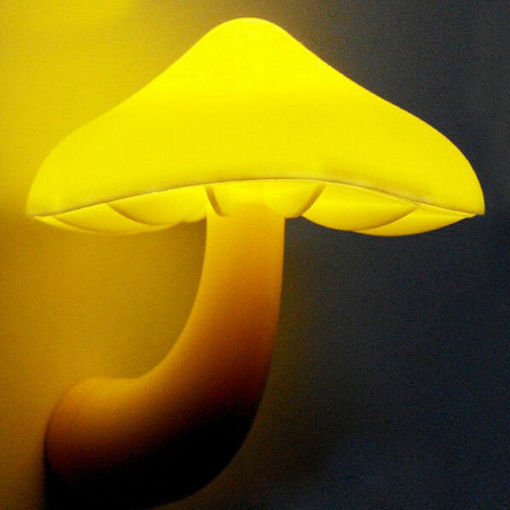Picture of Mini Mushroom Wall Night Light Light Control Bedroom Lamp