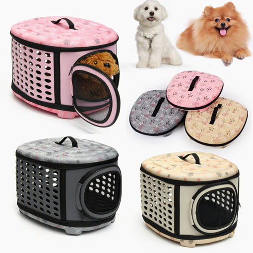 Picture of Small Pet Dog Cat Puppy Kitten Carrier Portable Cage Crate Transporter Bag