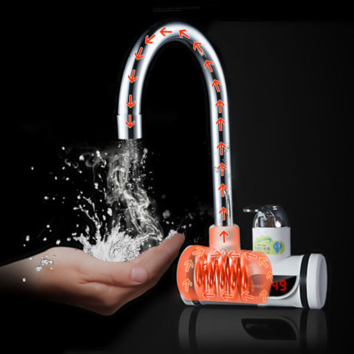 Immagine di 220V Digital Display Instant Heating Electric Water Heater Faucet Tap