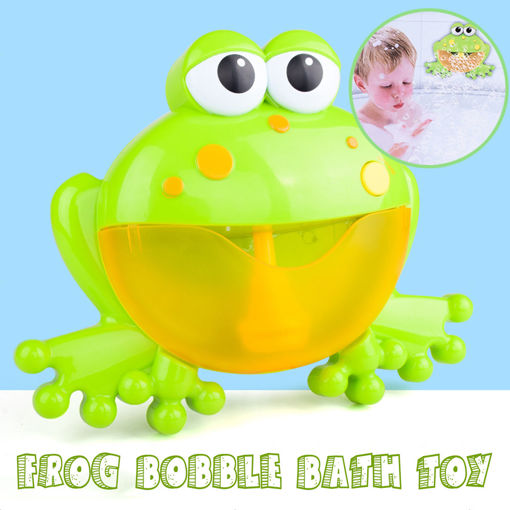 Picture of Big Frog Automatic Bubble Blower Music Bubble Maker Baby Bath Toy Bathtub Soap Bubble Machine