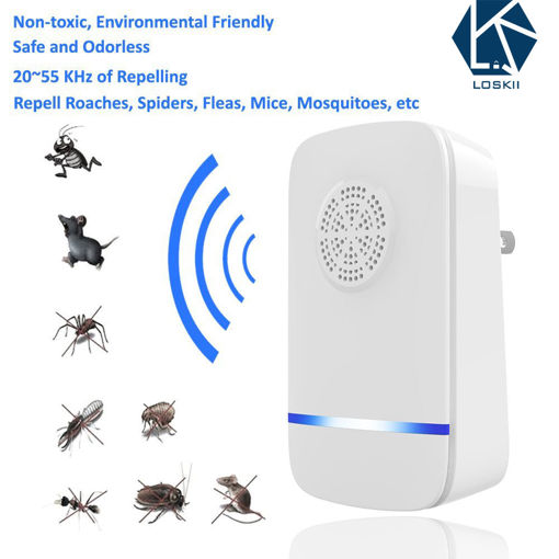 Picture of Loskii PR-892 Ultrasonic Pest Repeller Electronic Pests Control Repel Mouse Bed Bugs Mosquitoes
