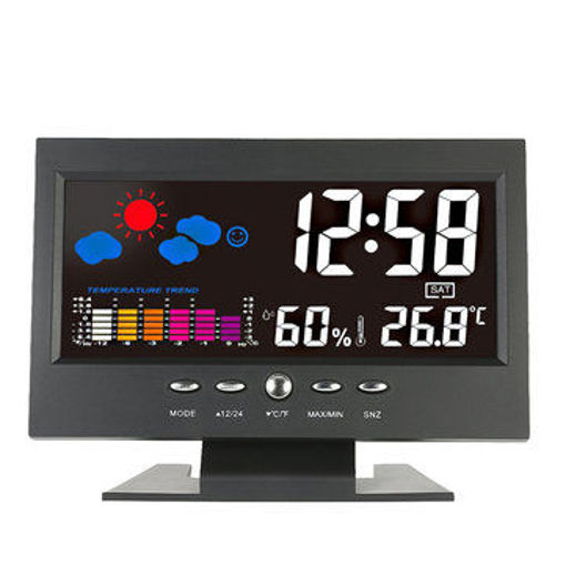 Picture of Loskii DC 000 Digital Thermometer Hygrometer Weather Station Alarm Clock Colorful LCD Calendar
