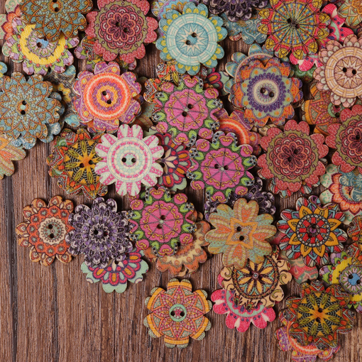Picture of Antique Bohemian Style Buttons Scrapbooking Crafts Handmade Home Decoration Sewing Supplies
