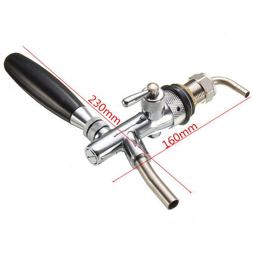 Immagine di Adjustable Draft Beer Faucet Home Brew Dispenser with Flow Controller For Keg Tap G5/8 Shank