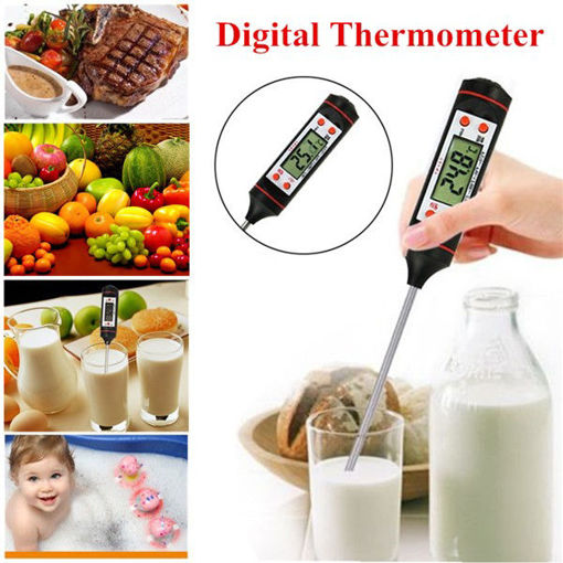 Picture of Digital Food Thermometer Kitchen Cooking BBQ Food Meat Probe Pen Style Household Thermometer