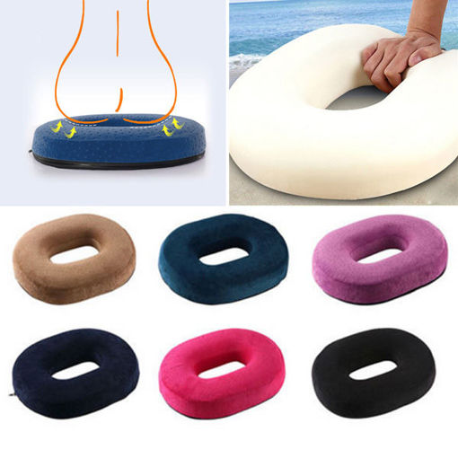 Immagine di Donut Memory Foam Pregnancy Seat Cushions Chair Car Office Home Soft Back Pillow