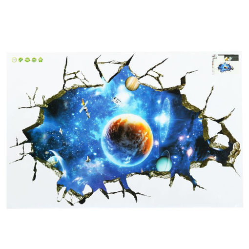 Picture of 3D Sticker Outer Space Wall Stickers Home Decor Mural Art Removable Decor Sticker