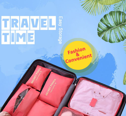 Immagine di KCASA 7Pcs Travel Storage Bags Set Portable Tidy Suitcase Organizer Waterproof Clothes Packing Bag