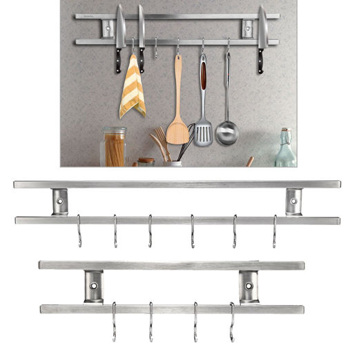 Immagine di 300mm / 450mm Strong Magnetic Kitchen Knife Holder Wall Mounted Organizer Rack