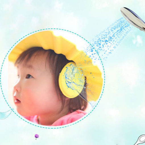 Immagine di Vvcare BC-AR86 Child Shampoo Shower Cap Bath Hat Protect Ear Soft Caps Adjustable Rubber