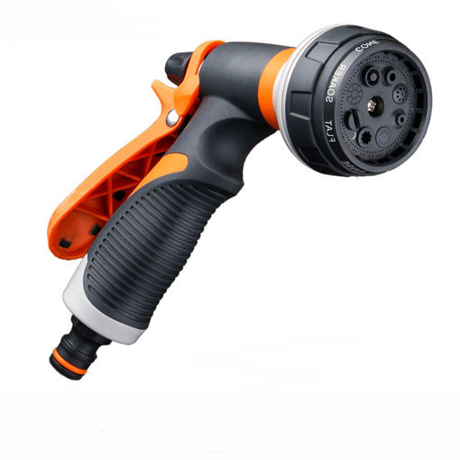 Picture of Garden Water Gun Irrigation Hose Nozzle Sprayer 8 Pattern Adjustable Cleaning Car Washing Sprinkler