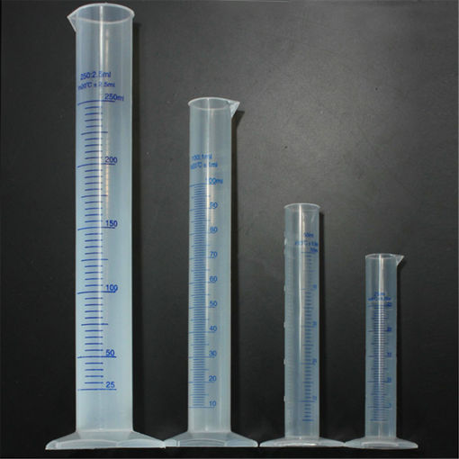 Immagine di 50/100/250/500mL Plasic Measuring Cylinder Laboratory Lab Liquid Measure Graduated Cylinder Hexagonal Base