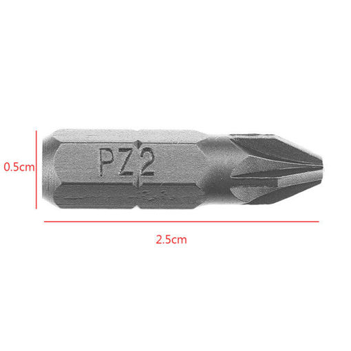 Picture of 25pcs 25mm PZ2 Screwdriver Bits Set Hex Magnetic Power Tool