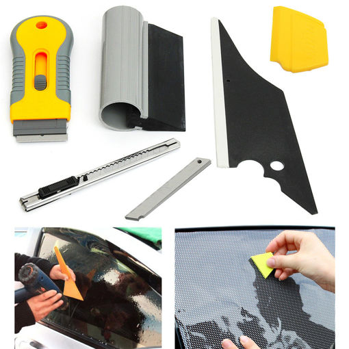 Immagine di Professional Window Tint Tools Kit Film Tinting Scrapers Vinyl Sheet Installation