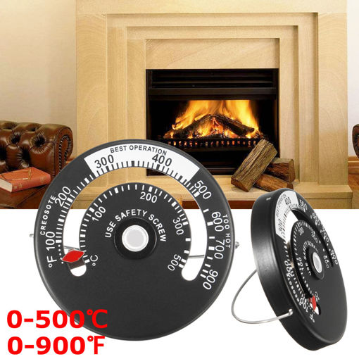 Picture of 500 900 Burner Stove Fireplace Thermometer Furnace Barbecue Temperature Gauge