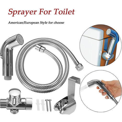 Picture of ABS Handheld Sprayer Bathroom Washroom Shower Bidet Spray Kit For Toilet Cleaning