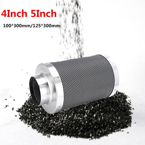 Immagine di 4/5 Inch Carbon Filter Hydroponics Activated Carbon Filter Charcoal Indoor Plant Air Exhaust