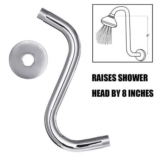 Picture of Stainless Steel High Rise Extension S-Curved Goose Neck Shower Extension Arm