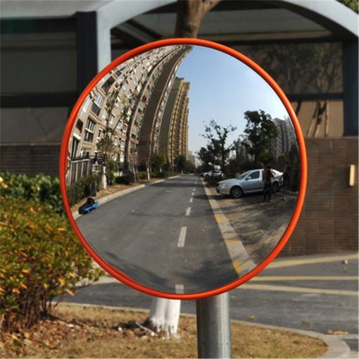 Picture of 24 Inch Wide Angle Security Curved Convex Road Mirror Traffic Driveway Safety Mirrors