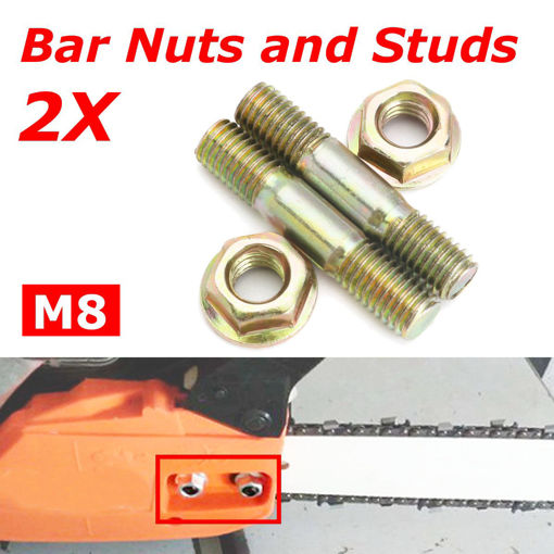 Picture of 4Pcs Bar Nuts Studs Bolt for Baumr-Ag SX62 62cc Chainsaw Chain Saw