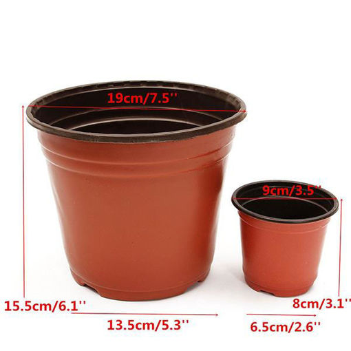 Picture of 50Pcs Plastic Nursery Pot Flowerpot Plant Seedlings Planter Pots Containers 2 Sizes