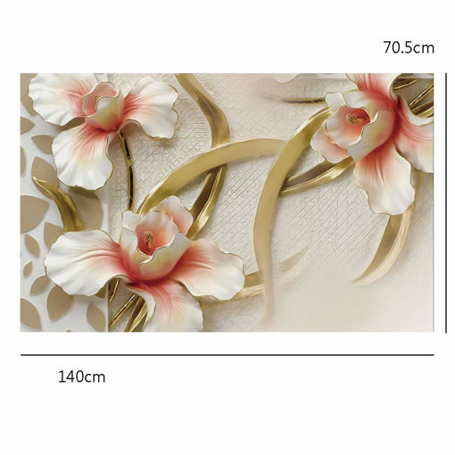 Picture of Modern 3D Wall Paper Roll Lily Flower Wall Sticker Bedroom Background Room Home Mural Decor