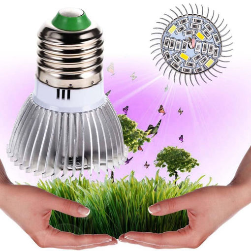 Immagine di Garden Plant E27 18 28 LED Grow Light Bulb Full Spectrum Bulb Lights Indoor Plants